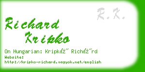 richard kripko business card